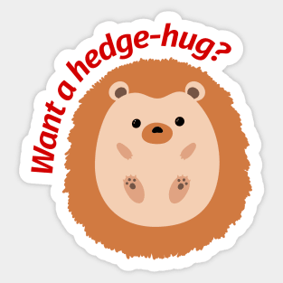 Hedgehog hugs Sticker